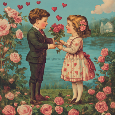 Valentine Sign Vintage Dco-02183 For Wreath 10X10’’ Metal